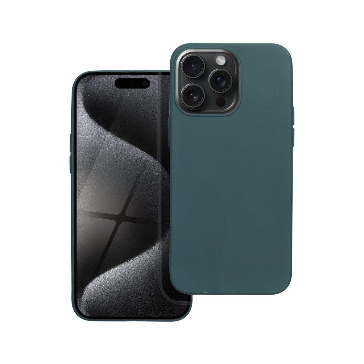 Futerał do iPhone 15 PRO Matt ciemnozielony