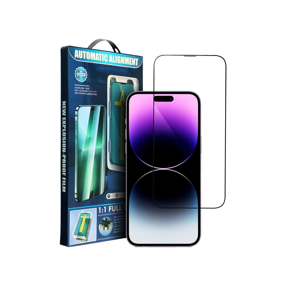 5D Full Glue Tempered Glass - do iPhone 12 czarny + aplikator