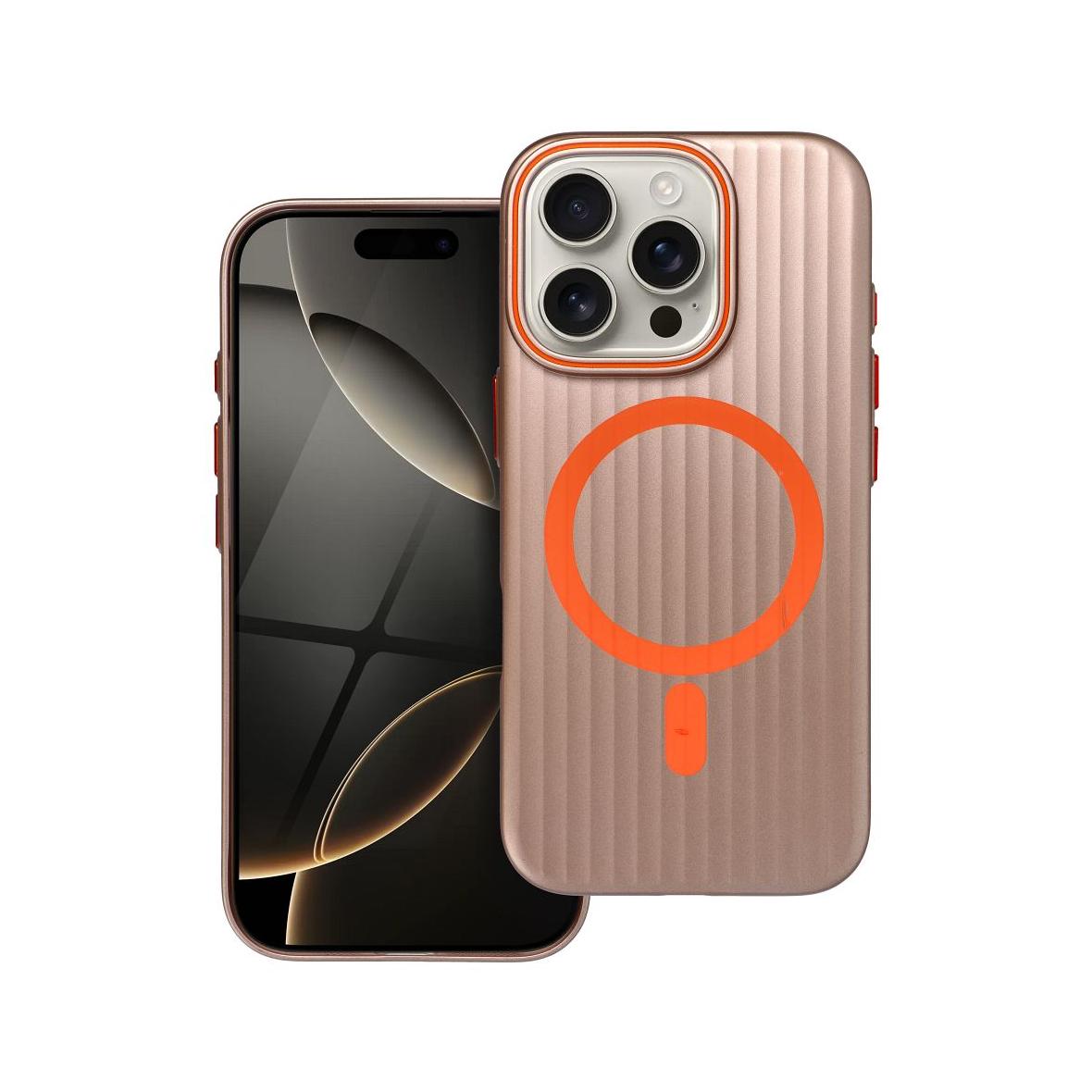 Futerał do iPhone 15 PRO Simply zgodny z MagSafe tytanowy pustynny