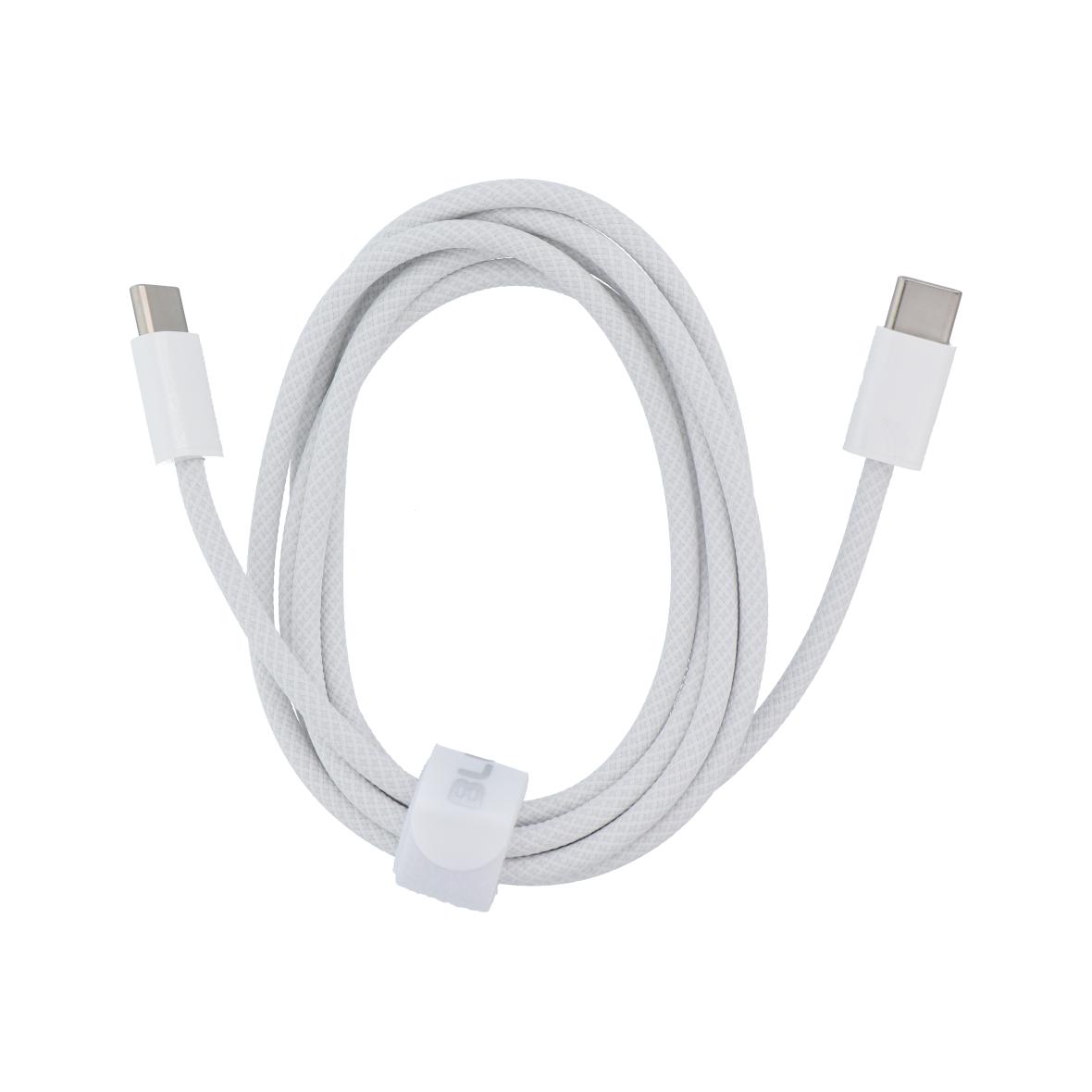 BLUEO kabel Typ C do Typ C QC4.0 60MB/S PD60W 1,2 m biały