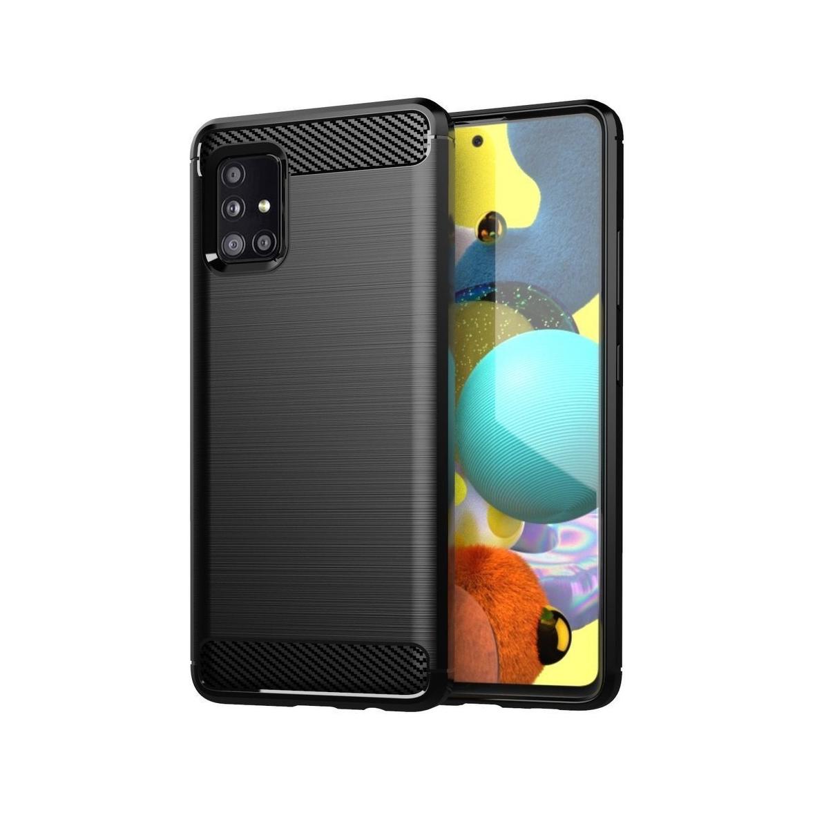 Futerał do Samsung A71 Carbon czarny