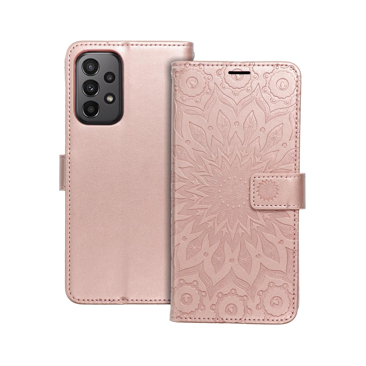Etui z klapką na Samsung A23 5G Mezzo Book mandala złoto-różowe