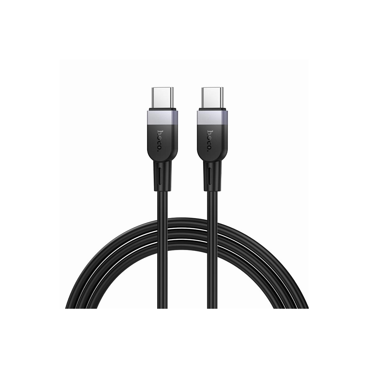 Kabel USB C do USB C Hoco 3A 60W Silikonowy 1 m X109 czarny