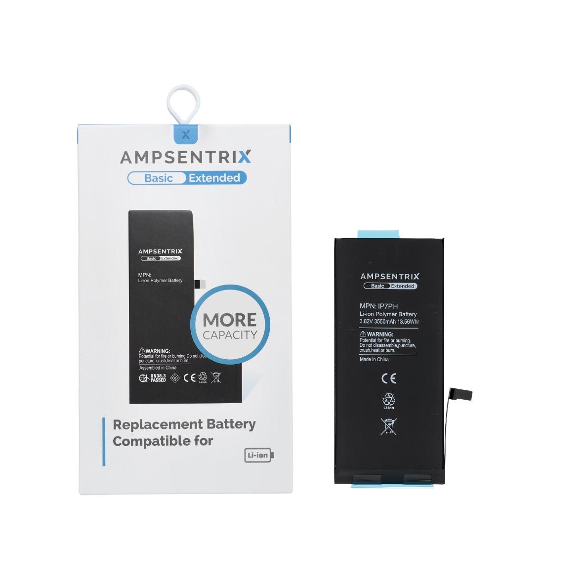 AmpSentrix Basic bateria do iPhone 7 Plus (zwiększona pojemność 3550 mAh)