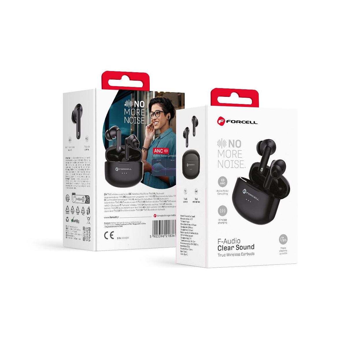 Słuchawki bezprzewodowe douszne Forcell F-Audio Clear Sound TWS czarne