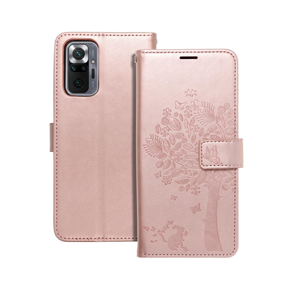 Etui z klapką na Xiaomi Redmi NOTE 10 PRO Mezzo Book drzewo złoto-różowe