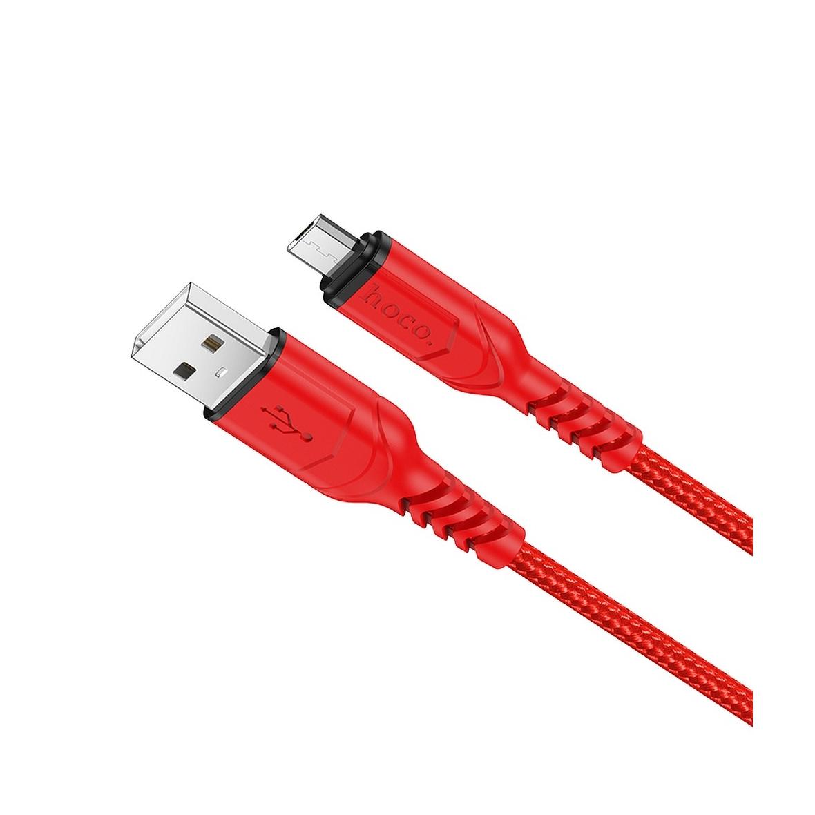 Kabel USB A do Micro USB Hoco 2,4A 1 m X59 czerwony