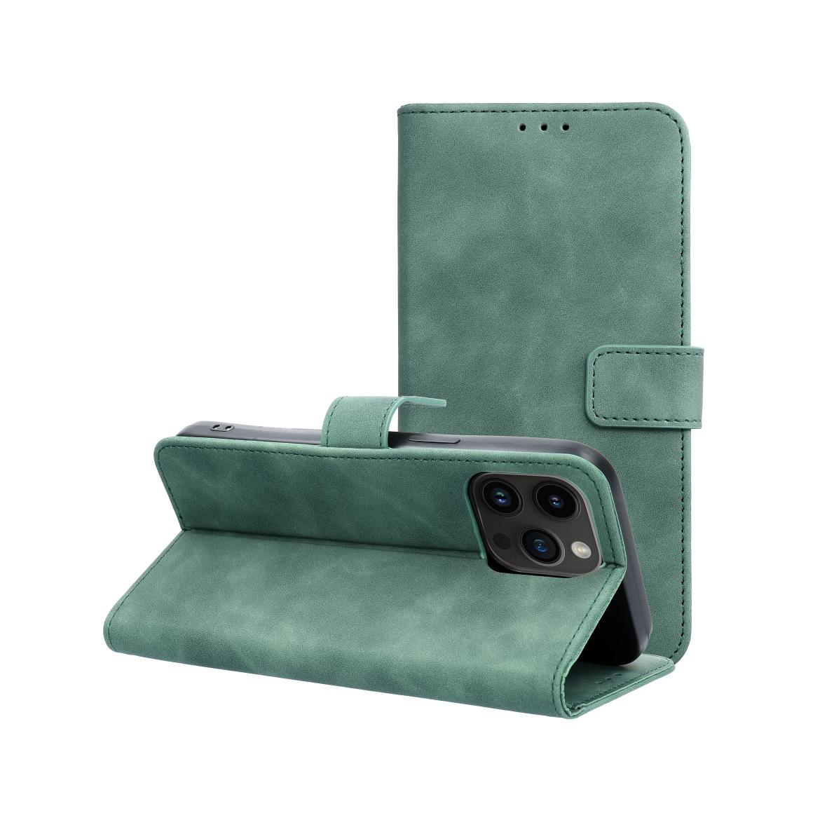Etui z klapką na iPhone 14 PRO MAX Tender Book zielone