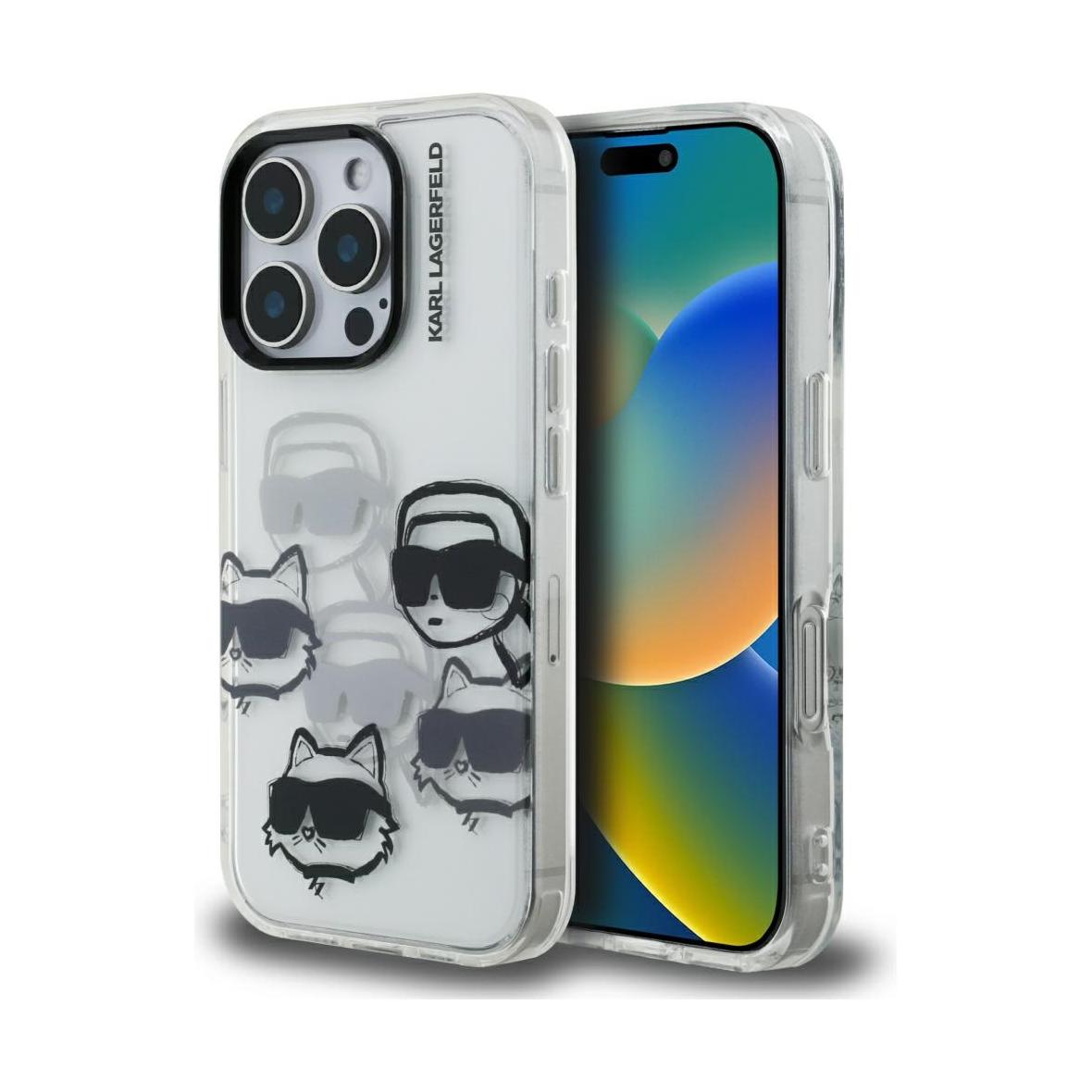 KARL LAGERFELD futerał do IPHONE 16 PRO KLHCP16LHMCHKCT (IML Multi K&C Head Pattern)