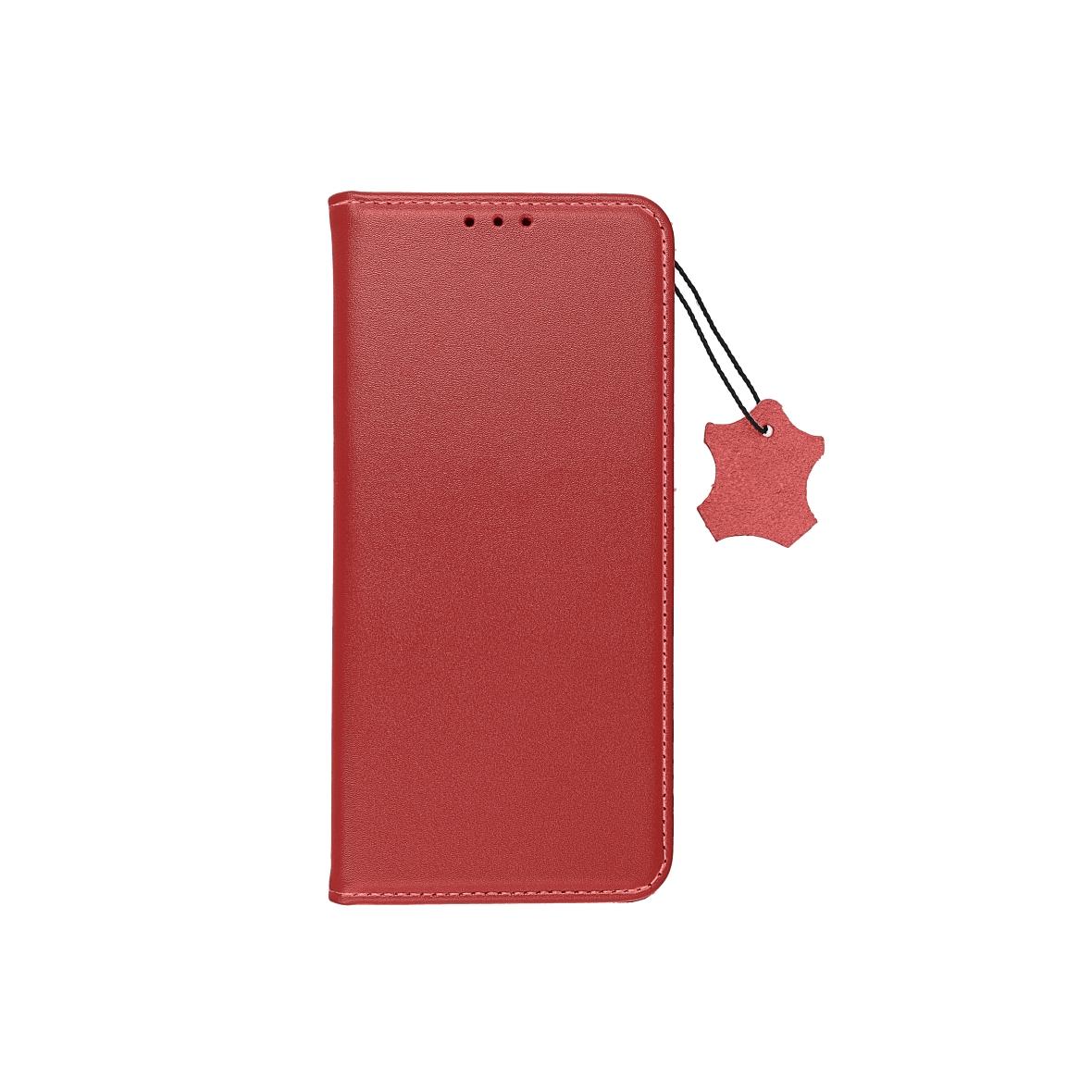 Etui z klapką na iPhone 16e (SE 4 2025) Smart Pro Book skórzane bordowe