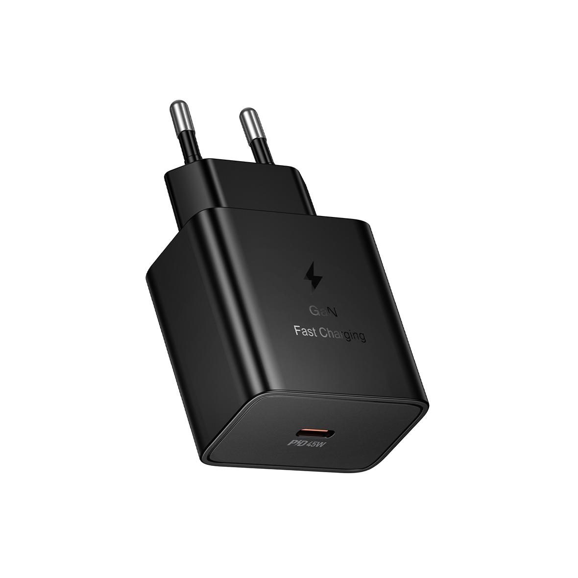 Ładowarka sieciowa do telefonu Hoco USB C QC PD 45W N77 czarna