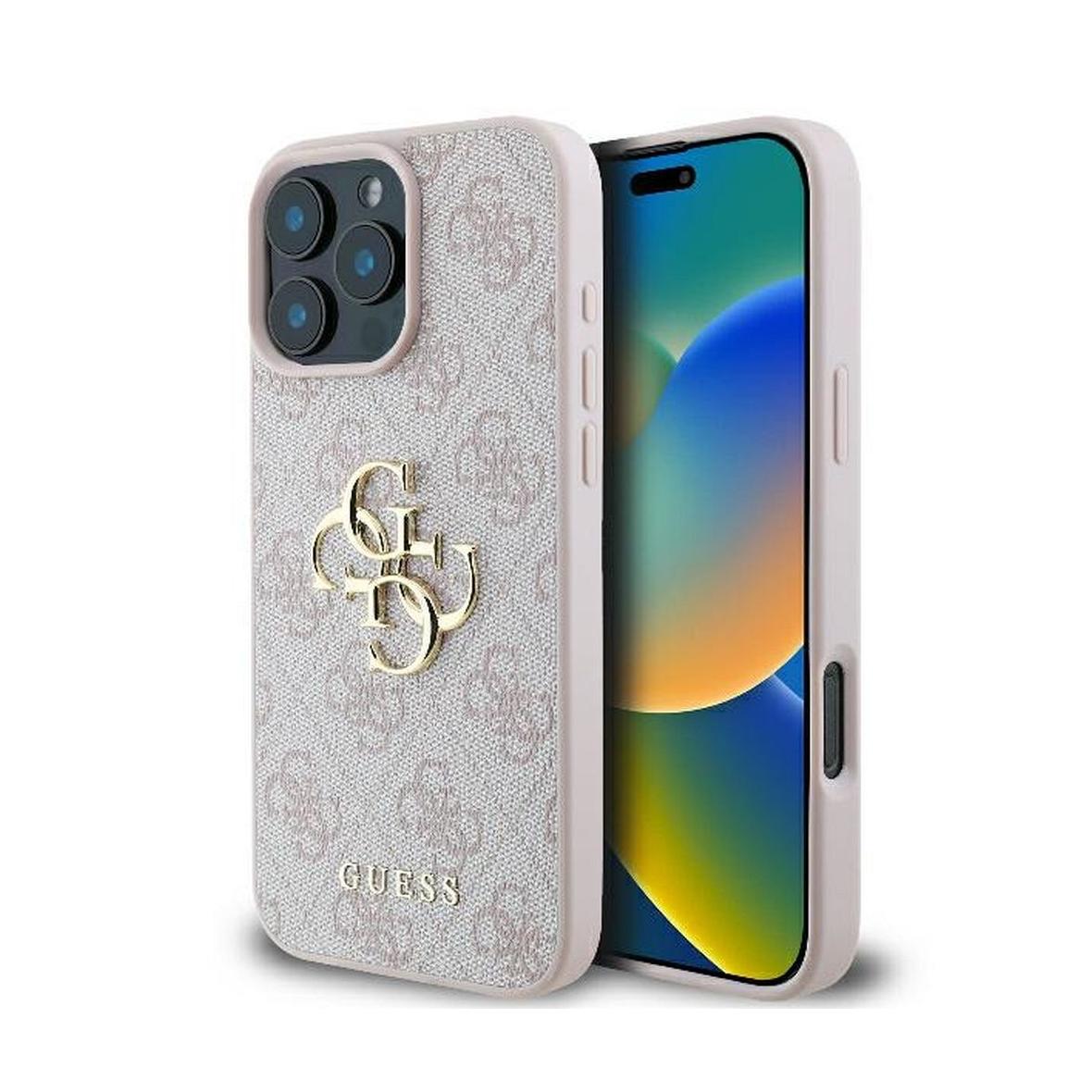 GUESS futerał do IPHONE 16 Pro GUHCP16L4GMGPI (4G PU Big Logo) różowy