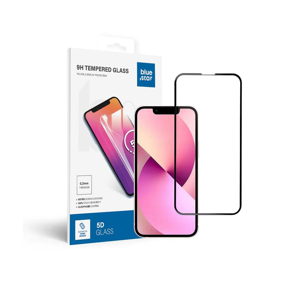 Szkło hartowane do iPhone 13 MINI (full glue) Blue Star 5D czarne