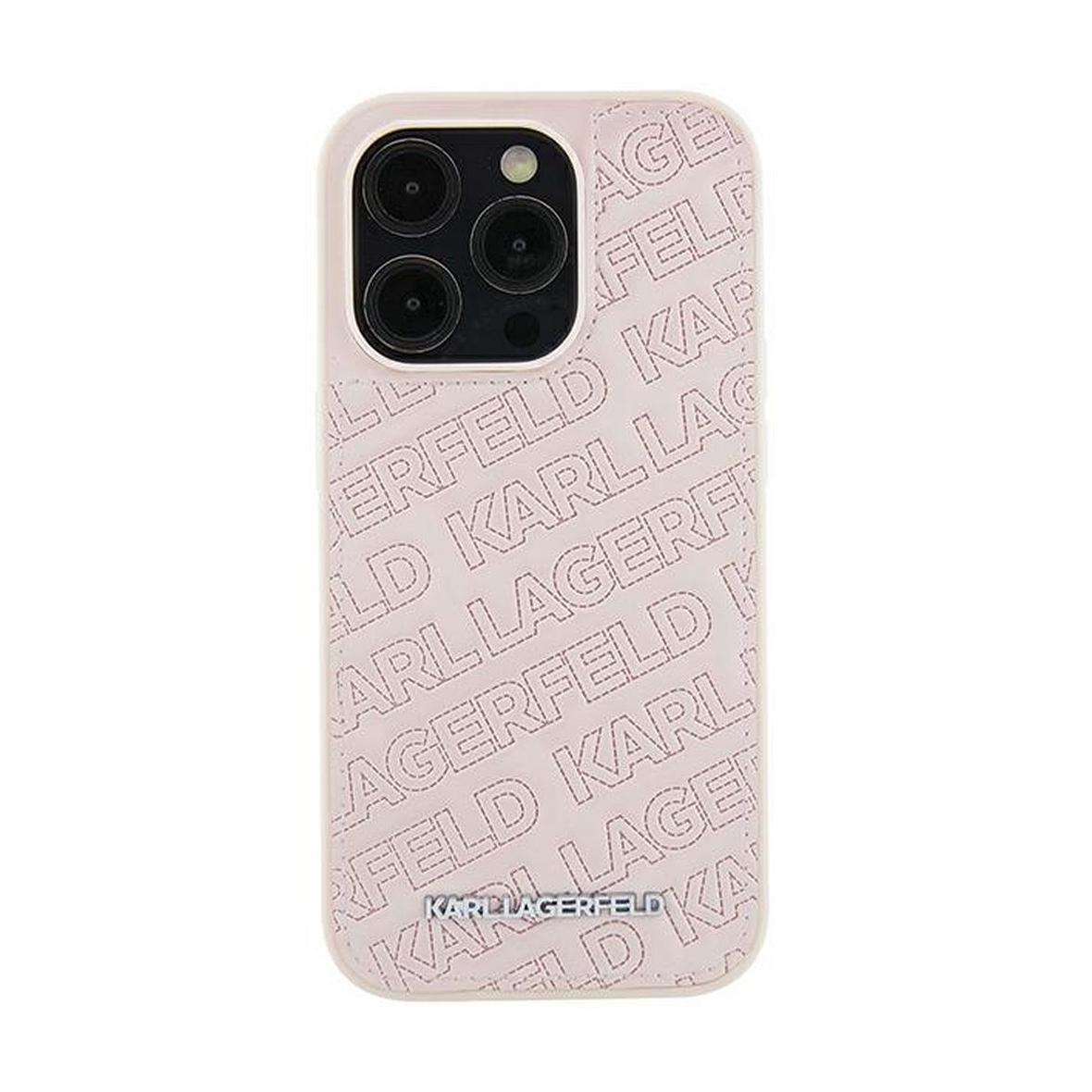 KARL LAGERFELD futerał do IPHONE 15 KLHCP15SPQKPMP (Quilted Pattern) różowy