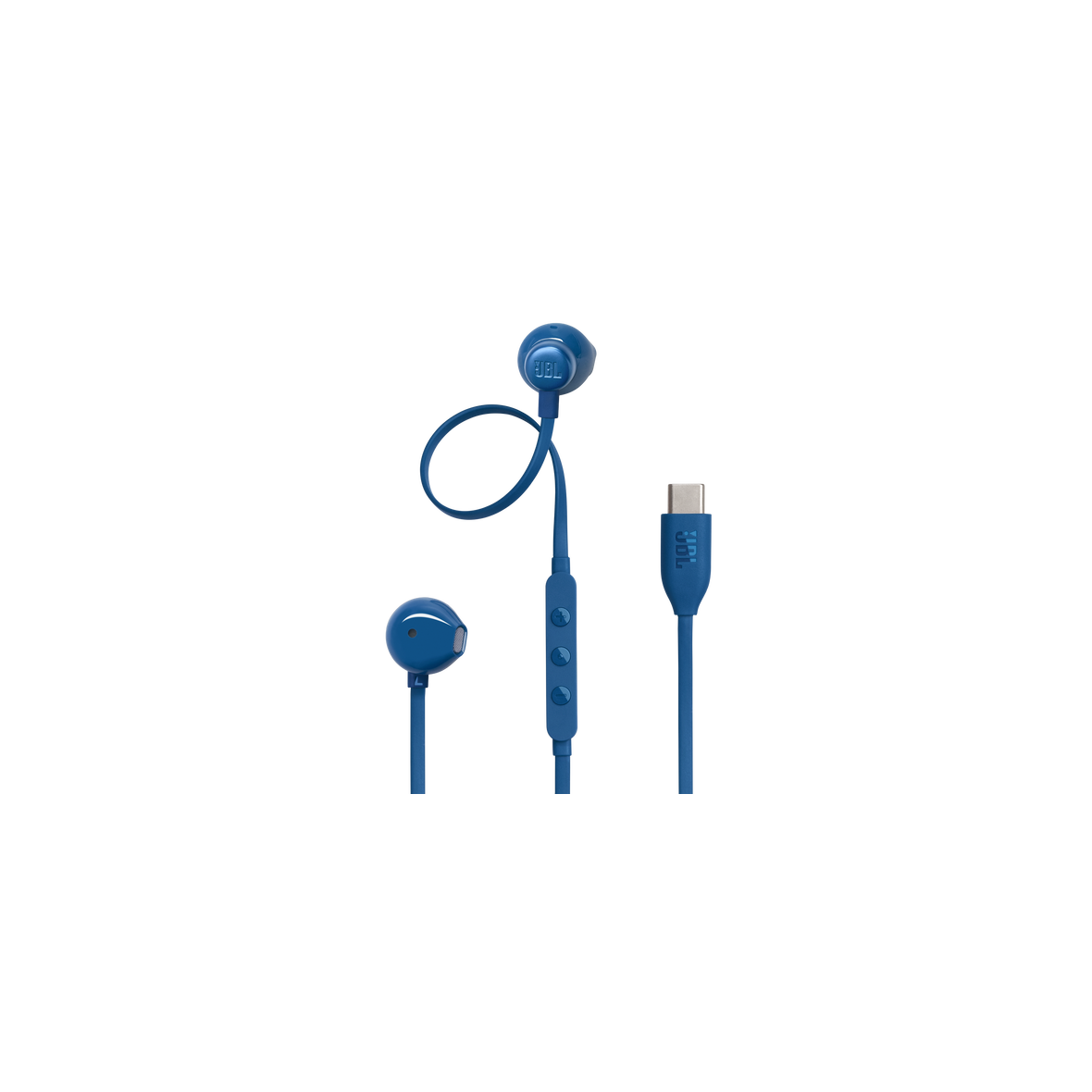 Słuchawki przewodowe douszne USB C JBL 305C niebieskie