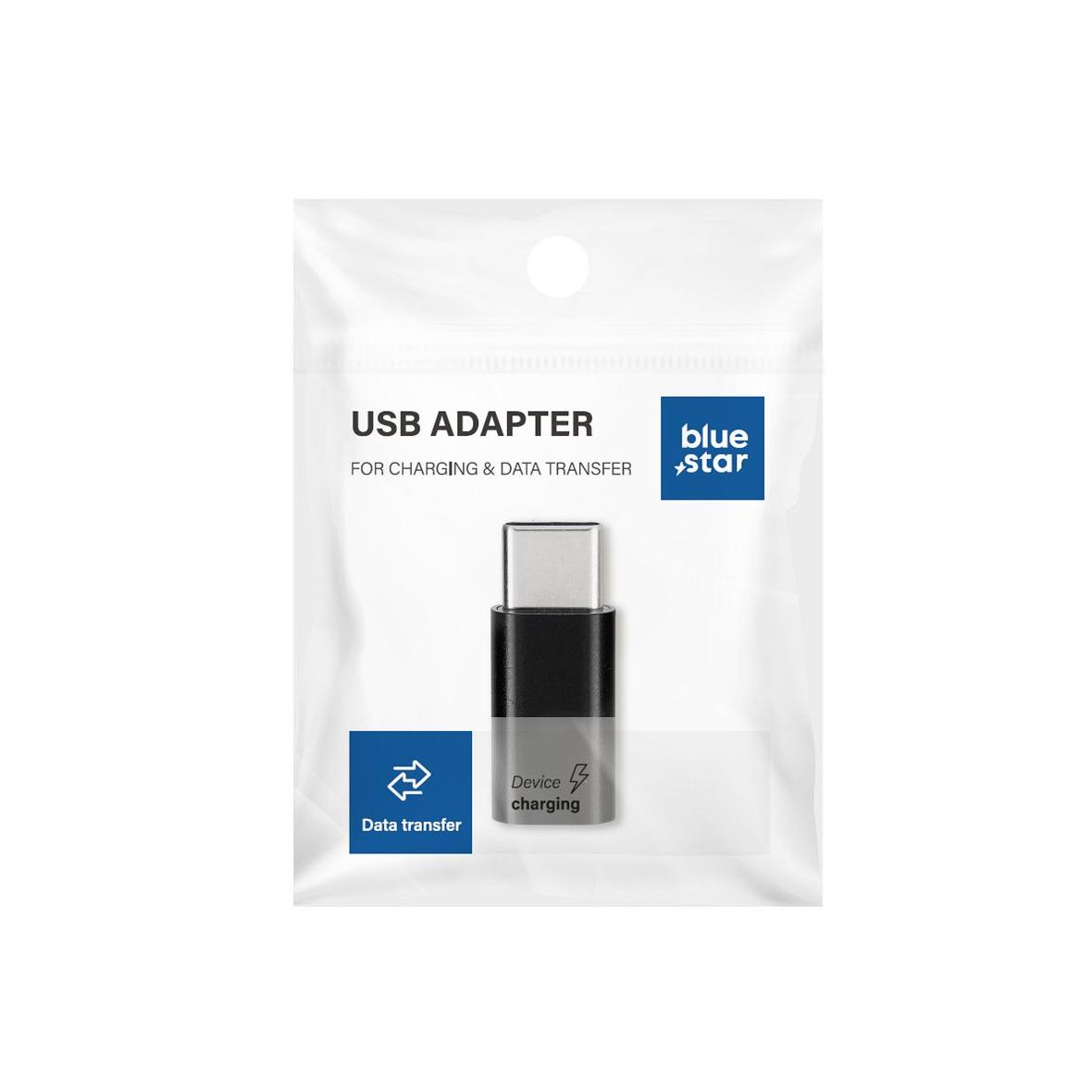 Adapter Micro USB do USB C Blue Star czarny