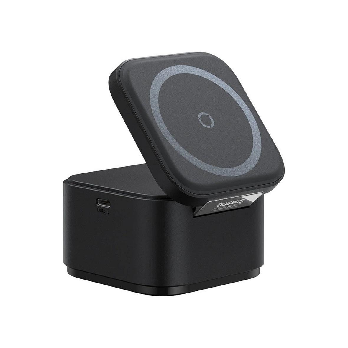 BASEUS ładowarka indukcyjna 2w1 kompatybilna z MagSafe 3A 20W BS-W531 czarna
