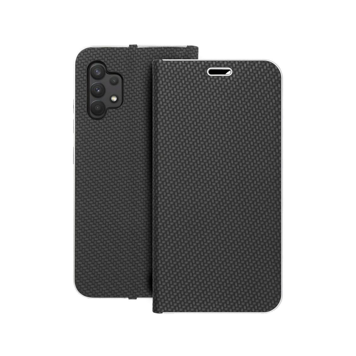 Etui z klapką na Samsung A32 LTE ( 4G ) Luna Book Carbon czarne