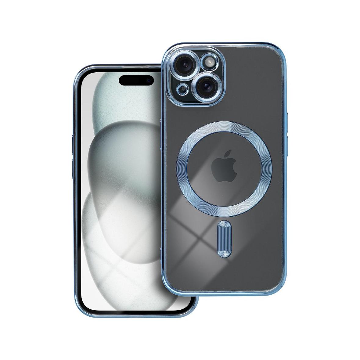 Futerał do iPhone 15 Electro Mag Cover zgodny z MagSafe niebieski