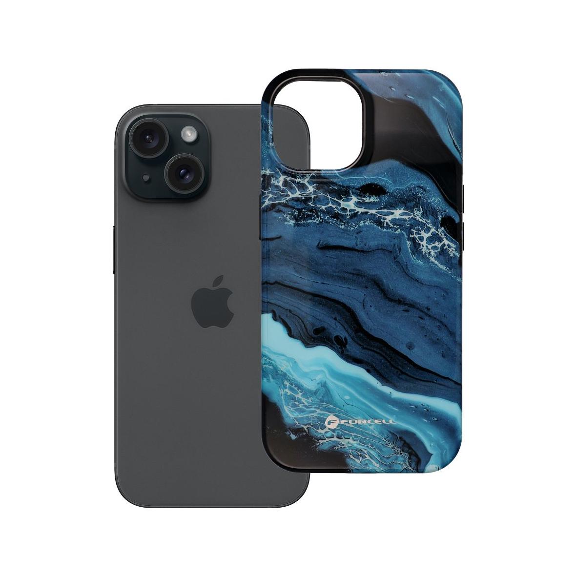 Etui na iPhone 15 Forcell F-Protect Mirage zgodny z MagSafe Military Drop-Test deep sea