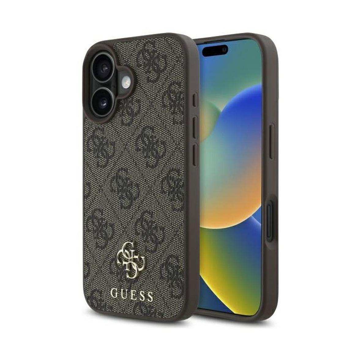 GUESS futerał do IPHONE 16 kompatybilny z MagSafe GUHMP16SP4SM4MW (PU 4G Small and Classic) brown