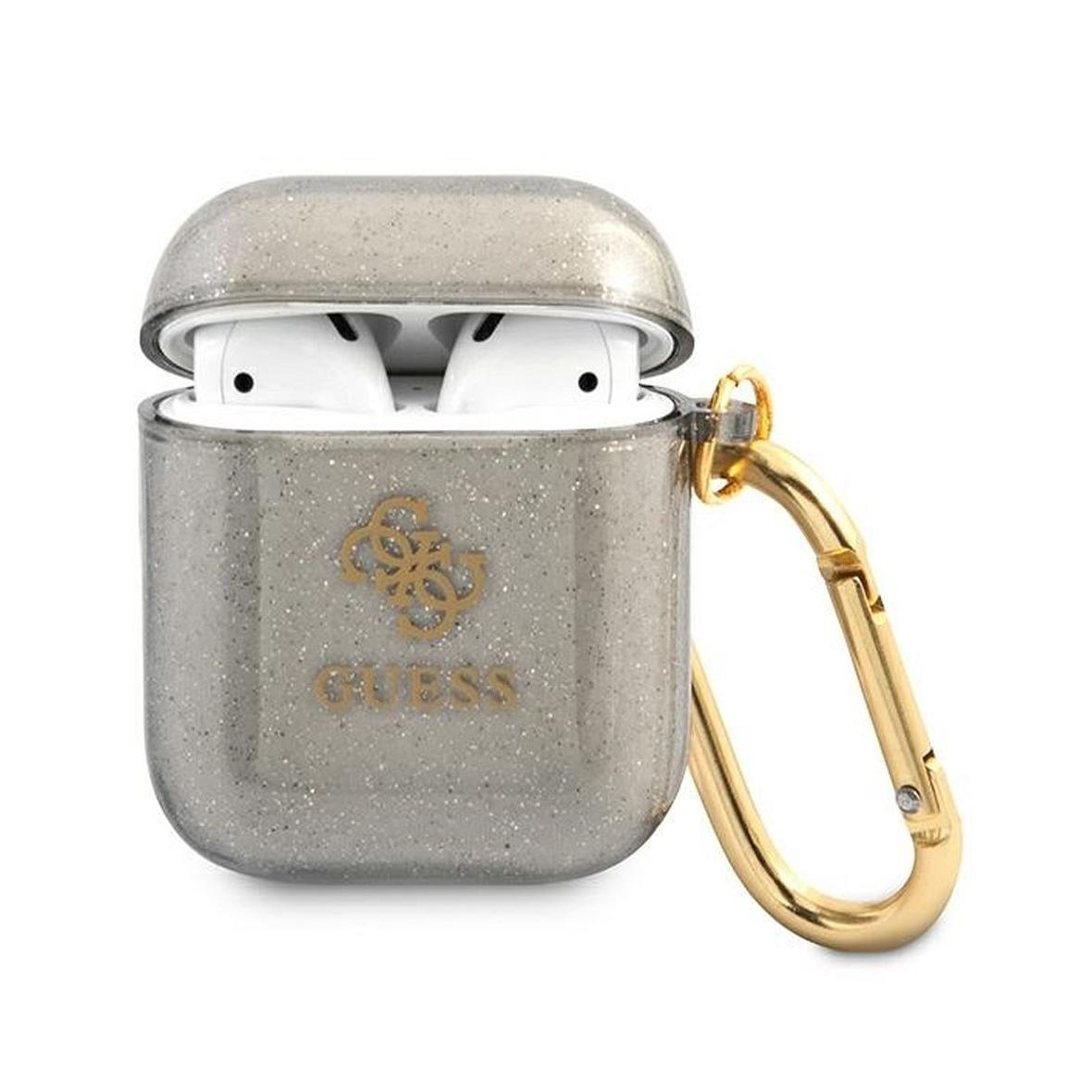 GUESS futerał do APPLE AirPods 1/2 GUA2UCG4GK (Glitter Collection) czarny