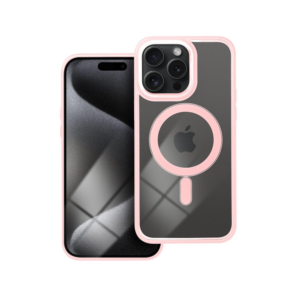 Futerał do iPhone 15 PRO MAX Color Edge Mag Cover zgodny z MagSafe różowy