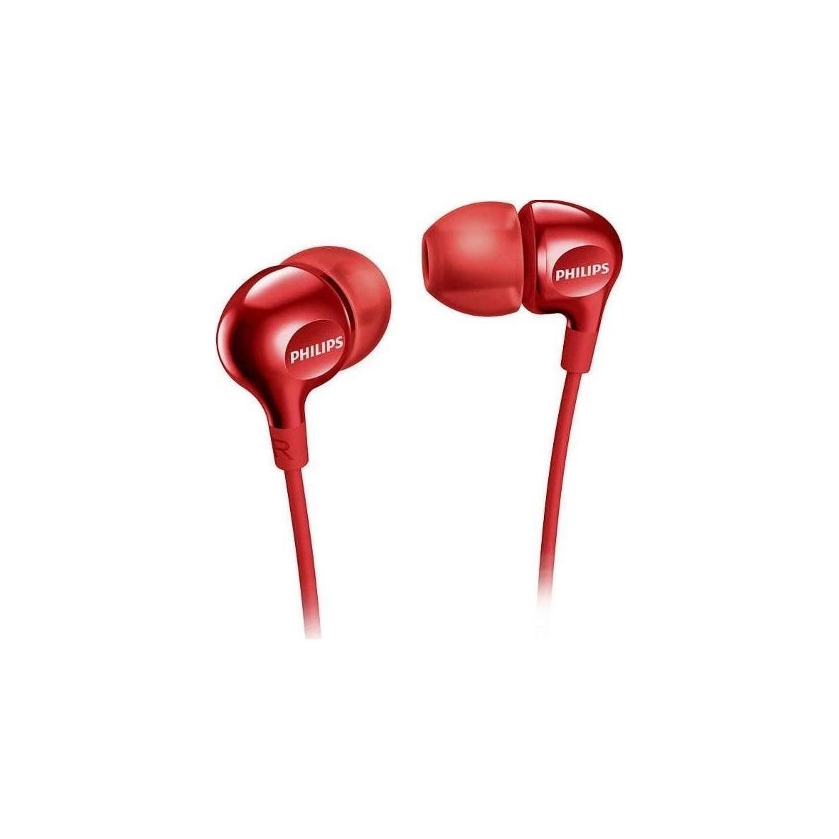 Słuchawki przewodowe jack 3,5 mm PHILIPS SHE3555RD czerwone