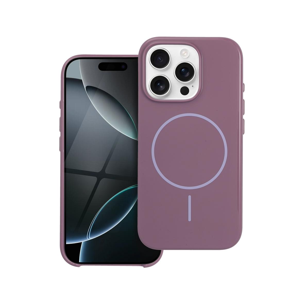 Etui na iPhone 16 PRO Glossy Mag Cover zgodny z MagSafe fioletowe