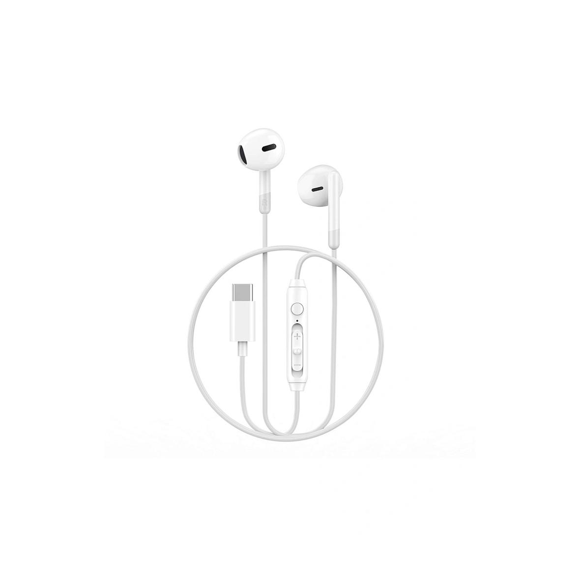 WiWU - Słuchawki stereo na kablu EB314 USB C (DAC) - białe