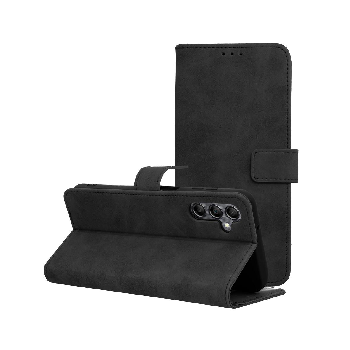 Etui z klapką na Samsung A14 4G / A14 5G Tender Book czarne