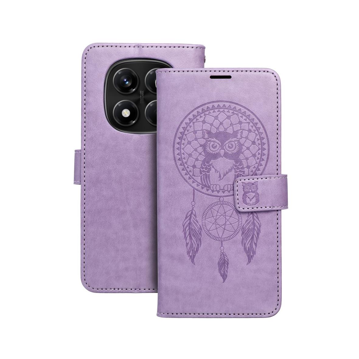 Etui z klapką na Xiaomi Redmi NOTE 14 PRO 4G Mezzo Book łapacz snów fioletowe