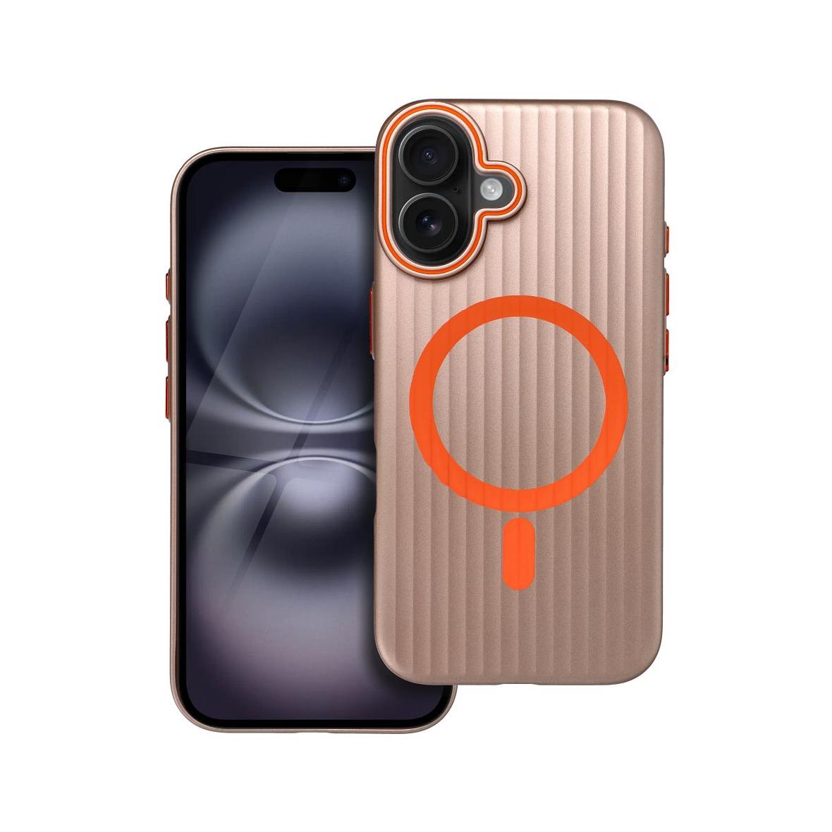 Futerał do iPhone 16 Simply zgodny z MagSafe tytanowy pustynny