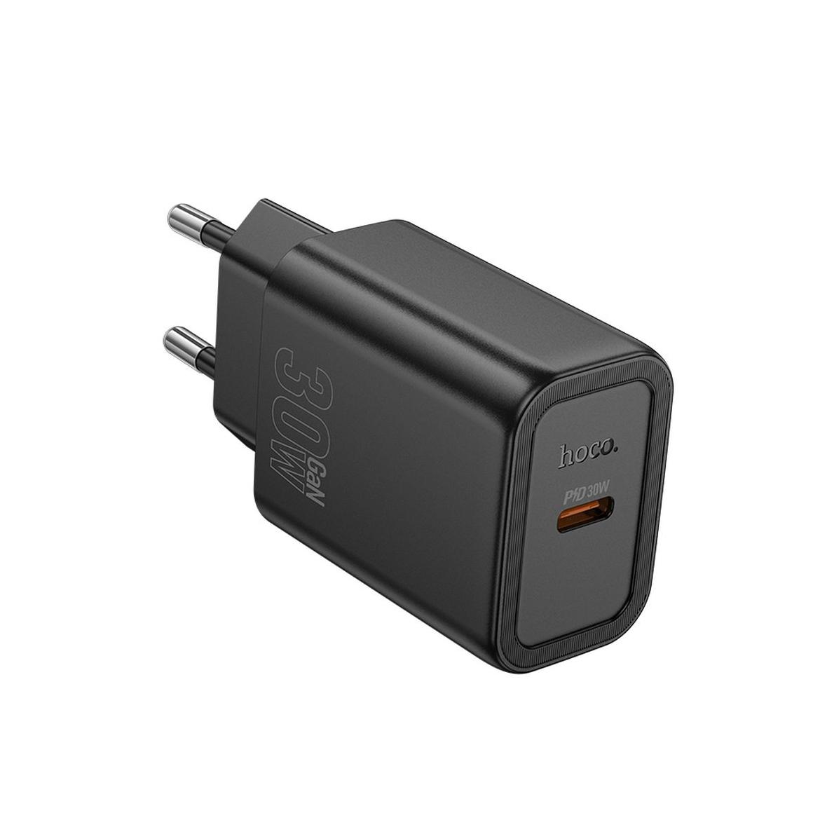 Ładowarka sieciowa do telefonu Hoco USB C QC PD 30W N62 czarna