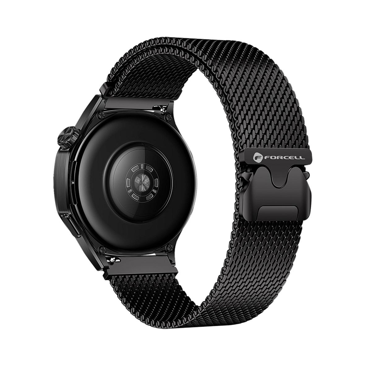 Pasek do Samsung Galaxy Watch Forcell F-Design FS10 magnetyczny stal 22 mm czarny