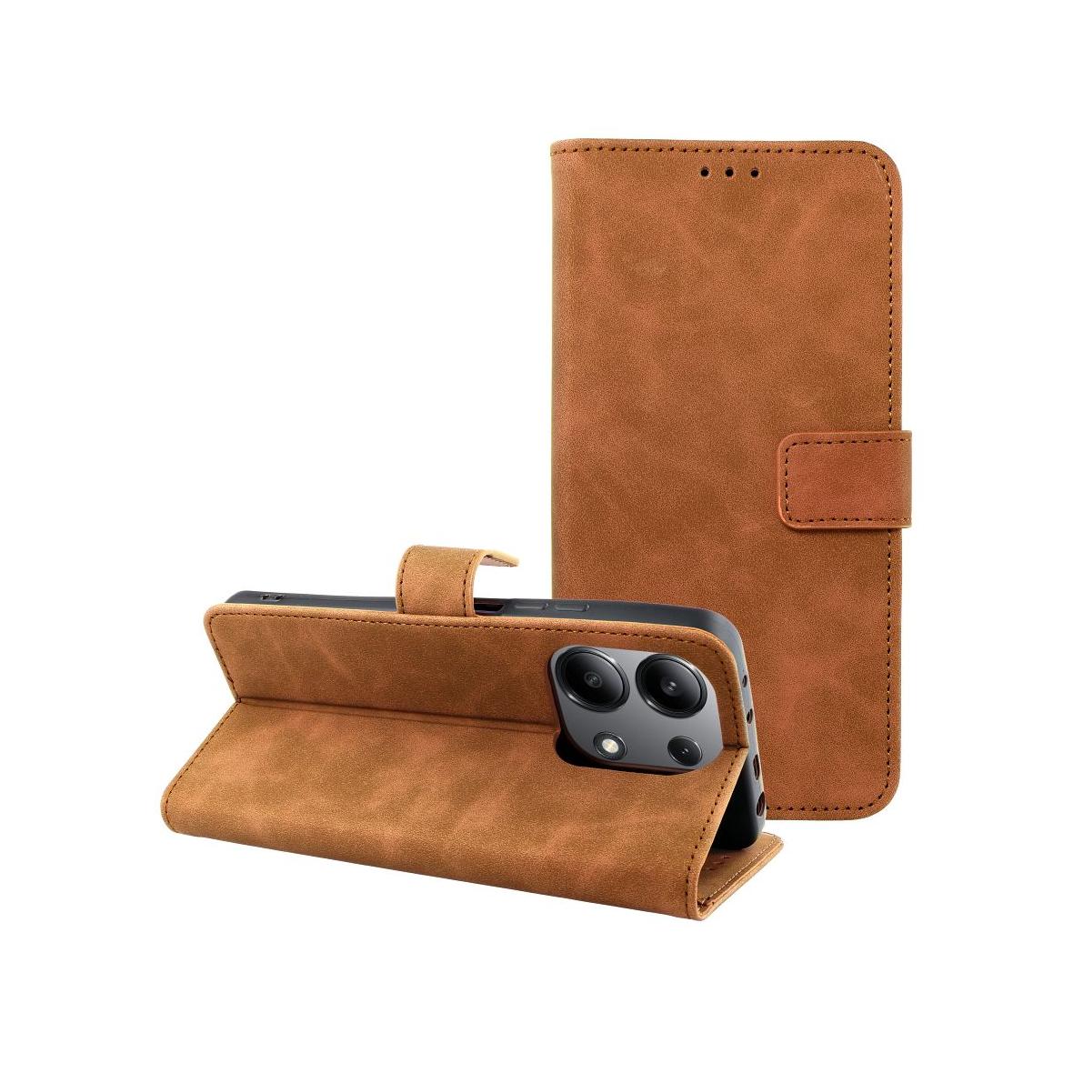Etui z klapką na Xiaomi Redmi NOTE 13 4G Tender Book brązowe