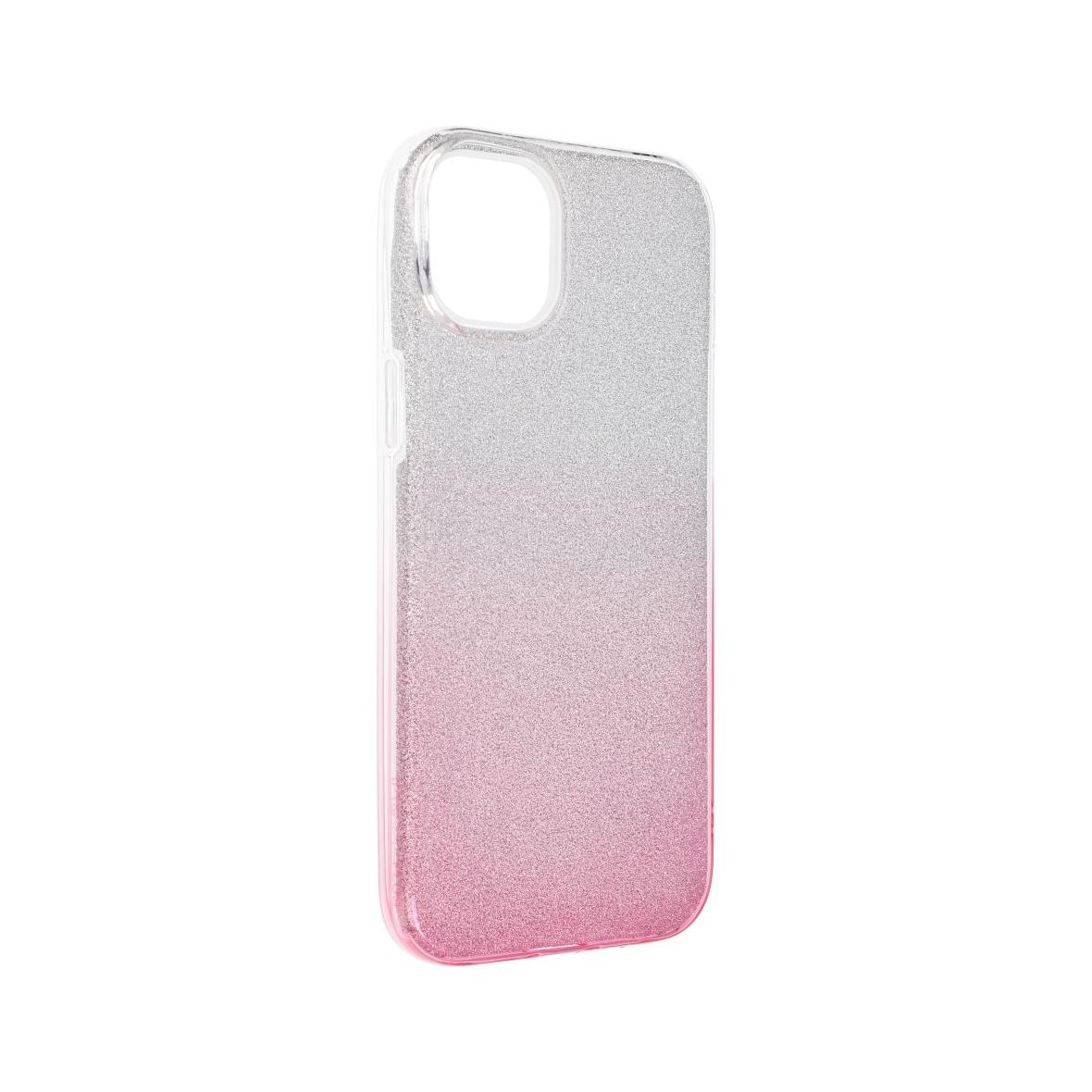 Futerał do iPhone 15 PLUS Shining transparentny różowy