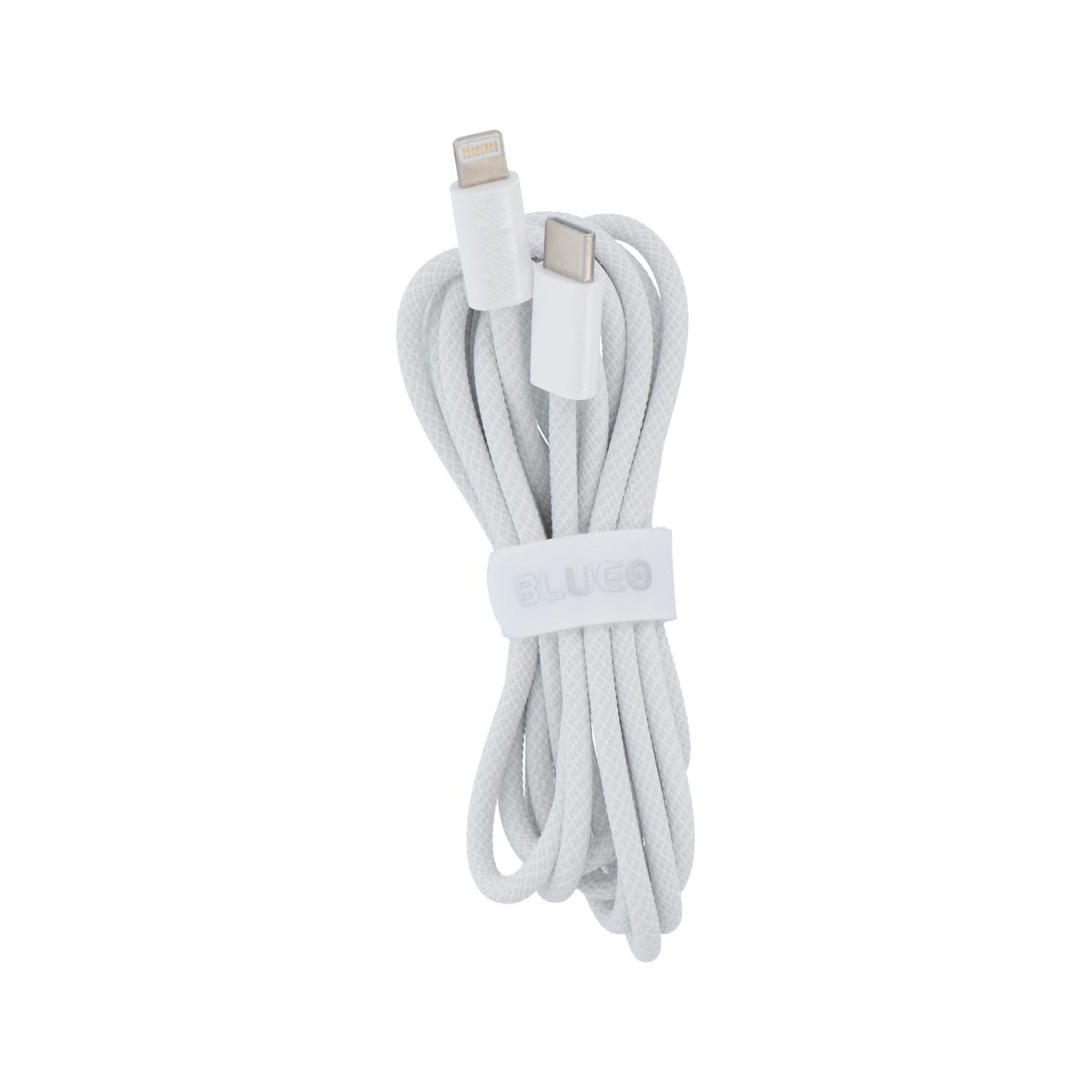 BLUEO kabel Typ C do Lightning QC4.0 60MB/S PD60W 2 m biały