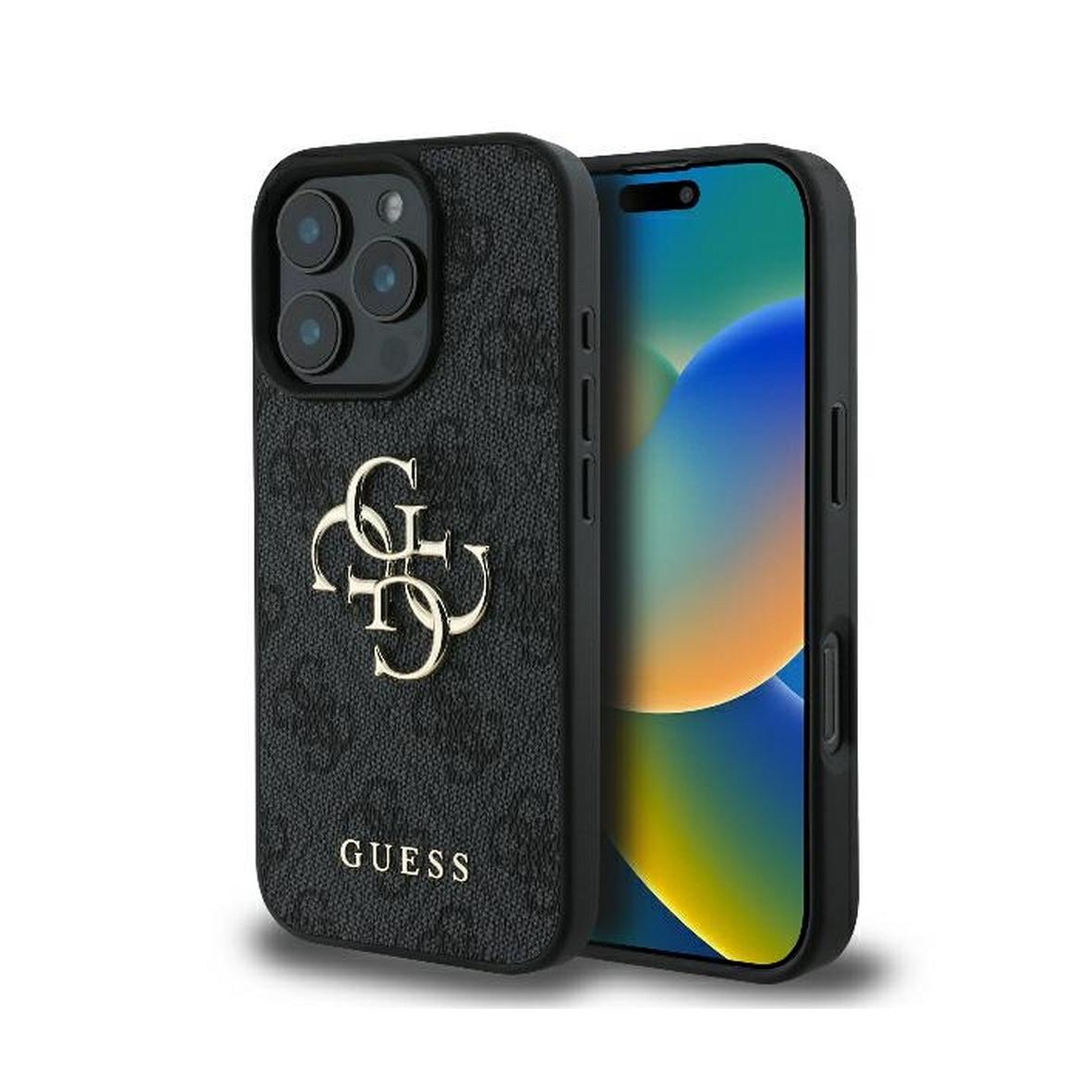 GUESS futerał do IPHONE 16 Pro Max GUHCP16X4GMGGR (4G PU Big Logo) czarny