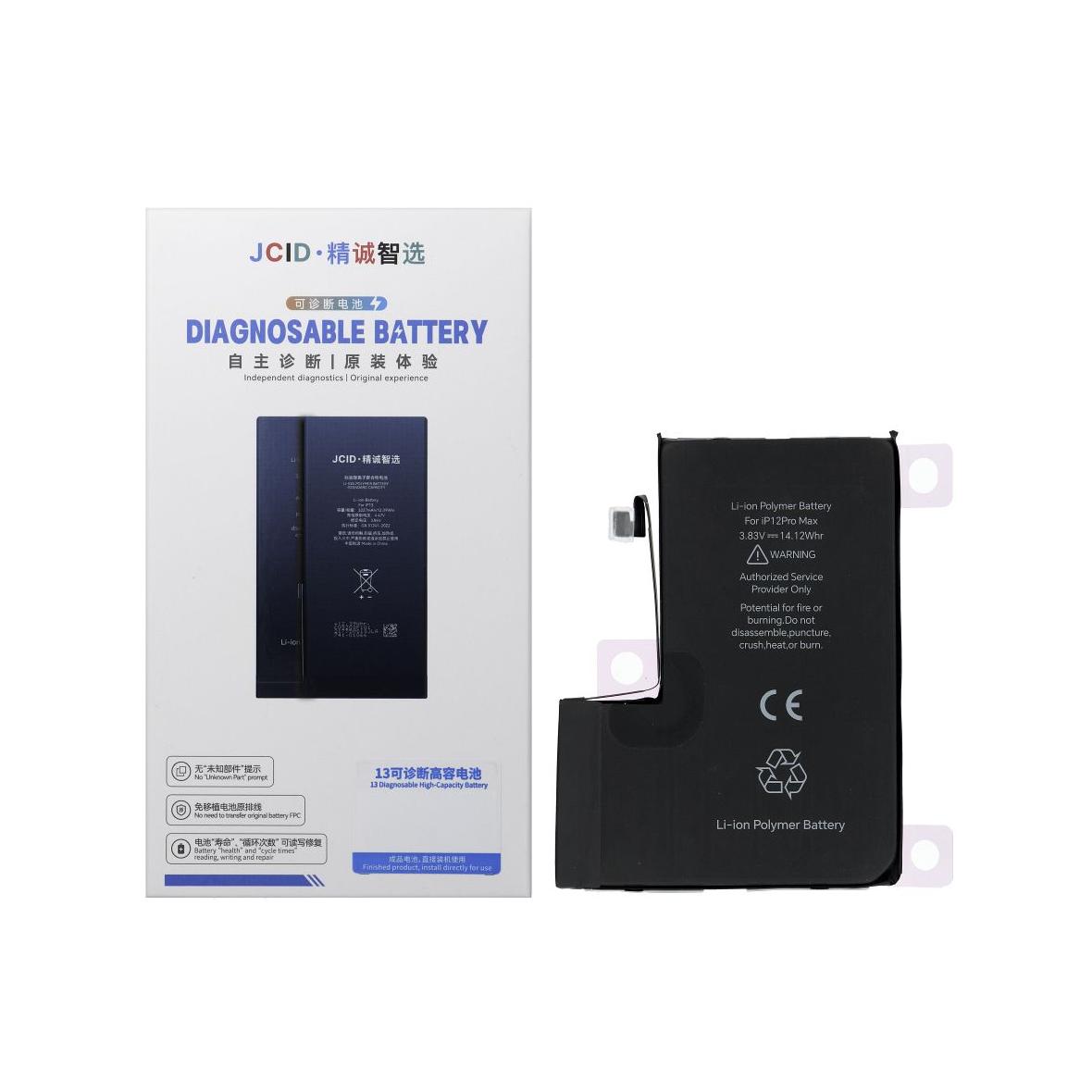 JCID Bateria z możliwością przypisania jako USED do iPhone 12 Pro Max 3687 mAh (standardowa pojemnosc)