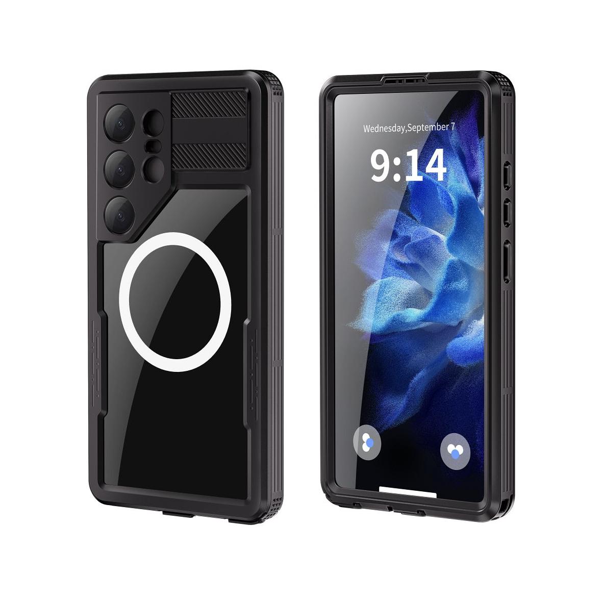 Futerał do Samsung S25 ULTRA Shellbox MARS wodoodporny z metalowym ringiem czarny