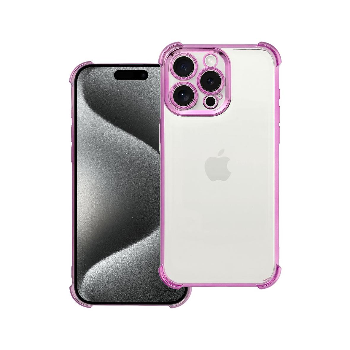 Futerał do iPhone 15 PRO MAX Antishock Electro purpurowy