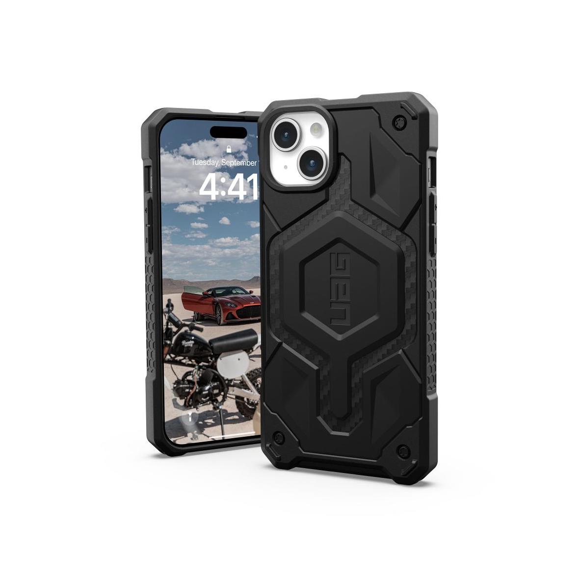 UAG Urban Armor Gear futerał MONARCH PRO kompatybilny z MagSafe do IPHONE 15 Plus carbon fiber