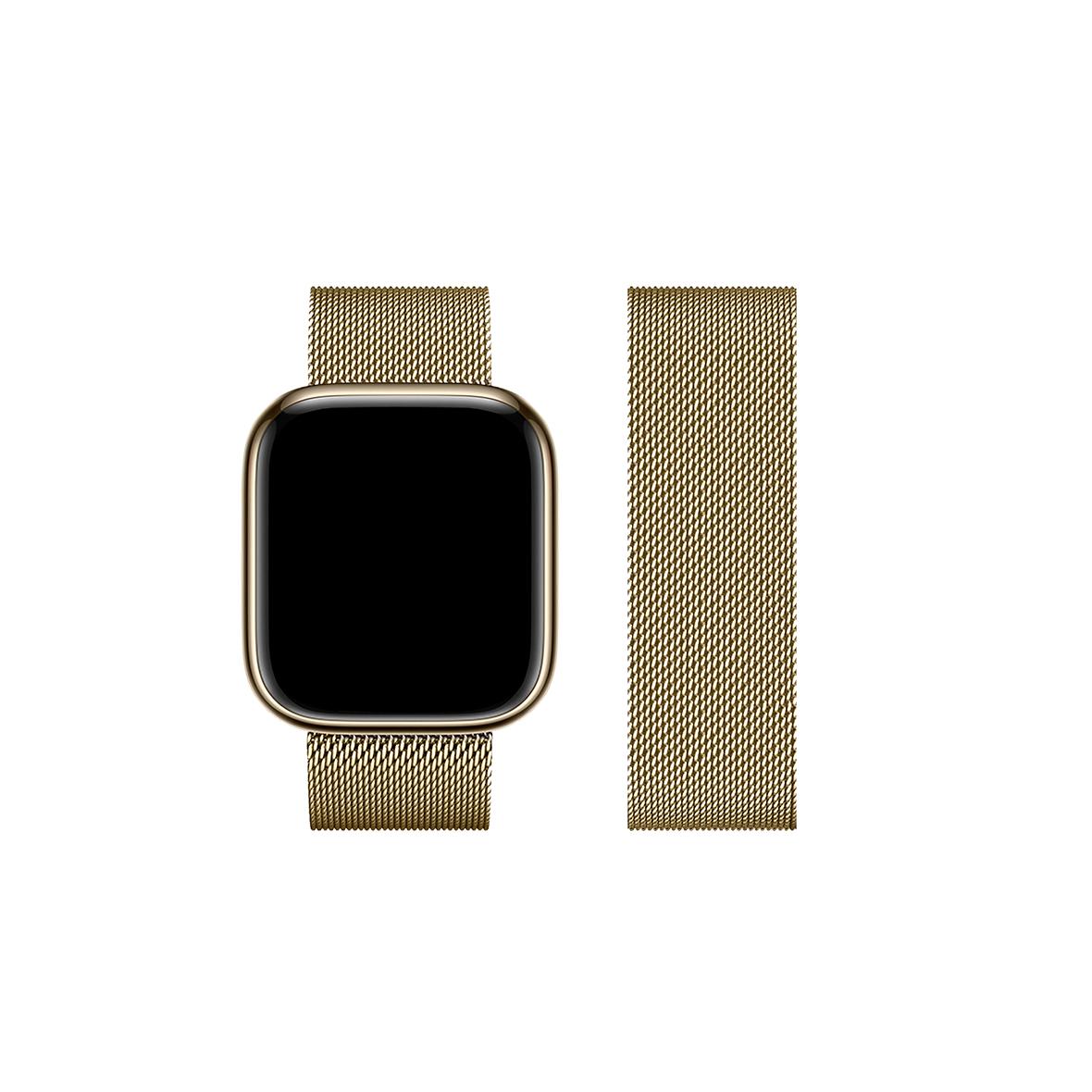 Pasek do Apple Watch Forcell F-Design FA03 magnetyczny stal 42 / 44 / 45 / 49 mm złoty
