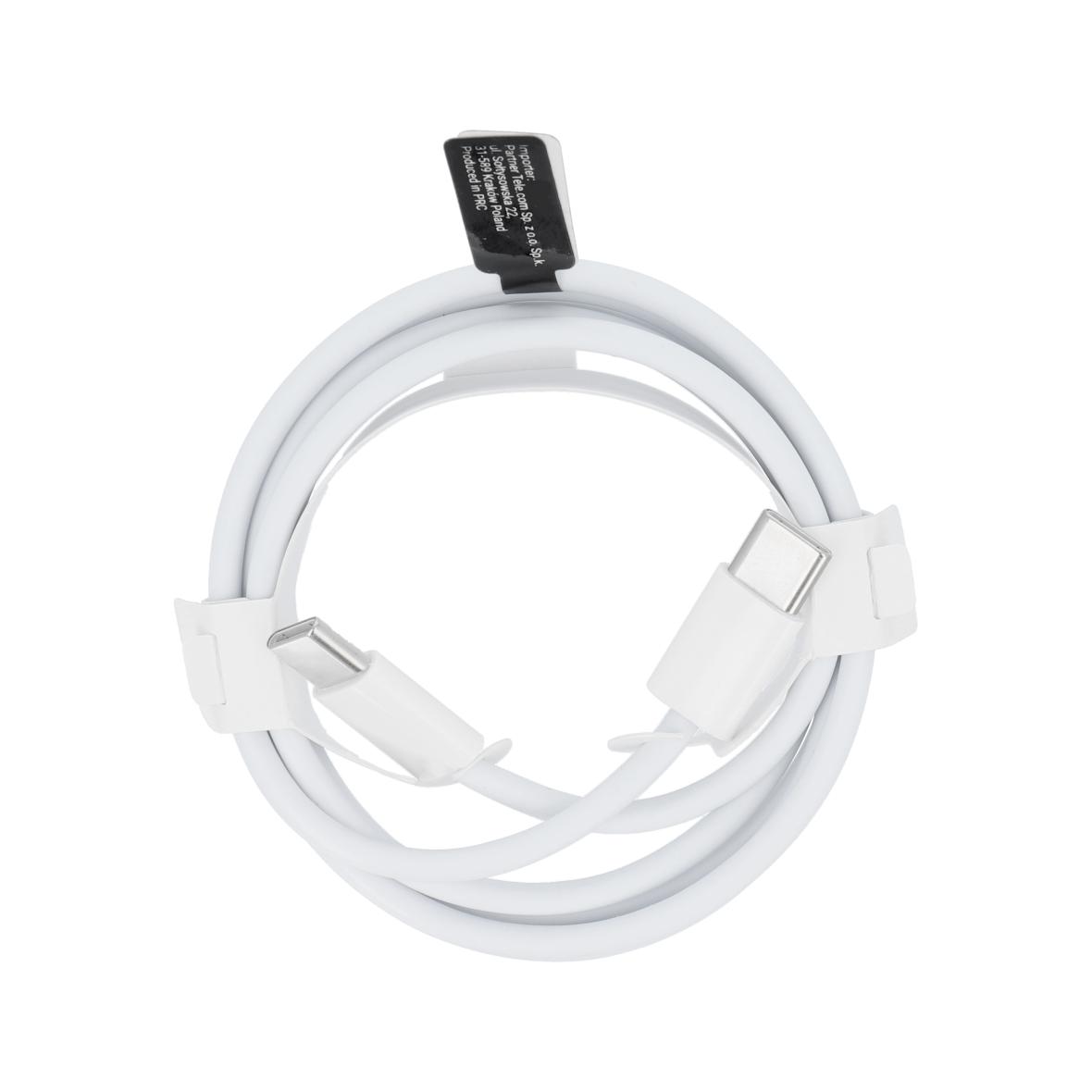 Kabel USB C do USB C PD QC3.0 3A 30W 1 m HD26 box biały