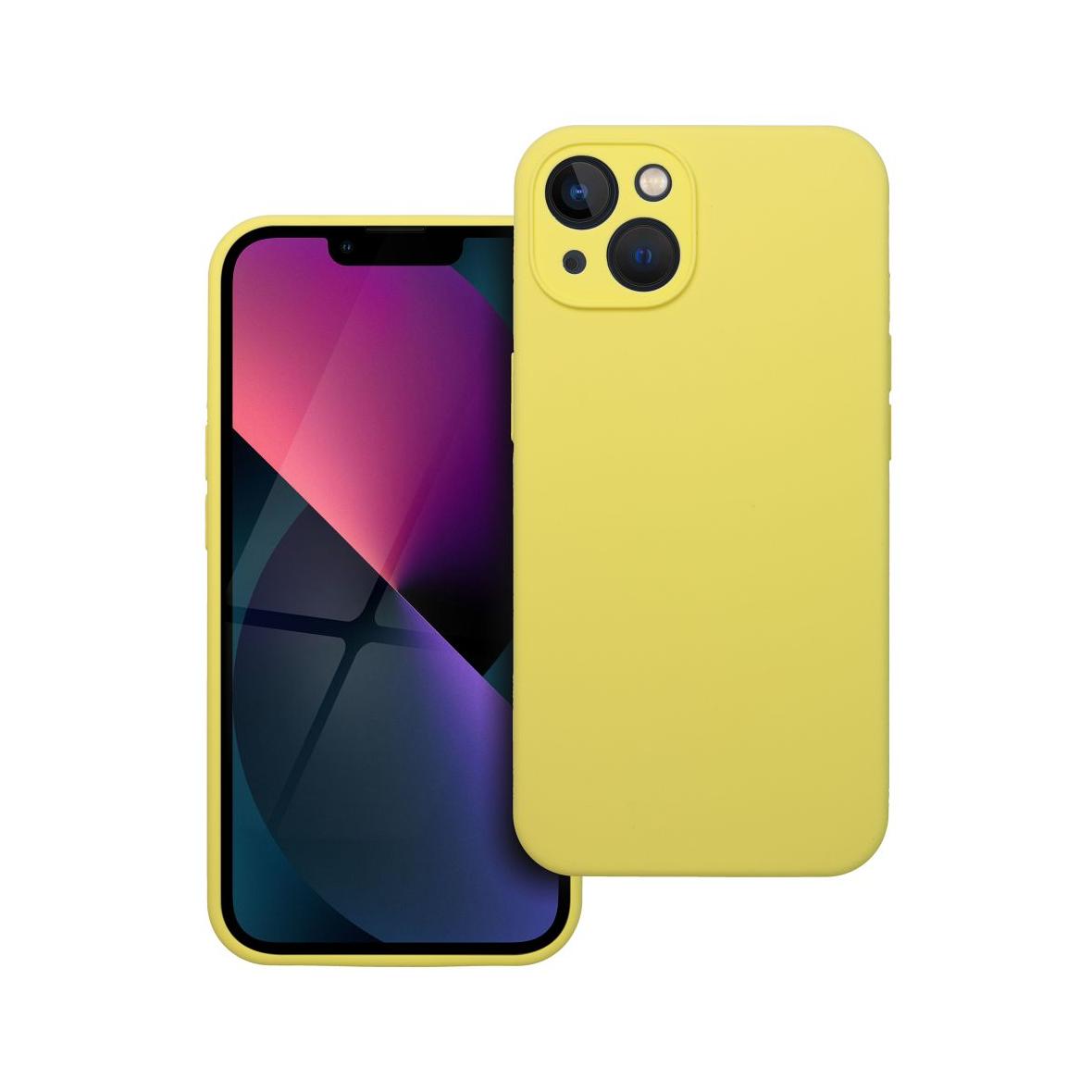 Futerał do iPhone 13 Silicone 2mm żółty