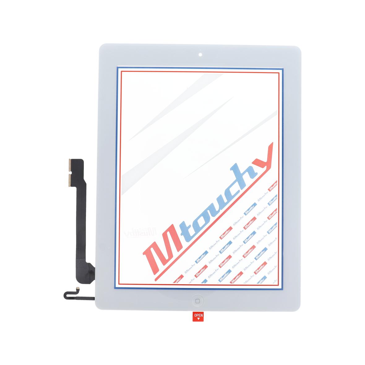 MUSTTBY Ekran dotykowy + taśma klejąca + Home do iPAD 4 (biały)