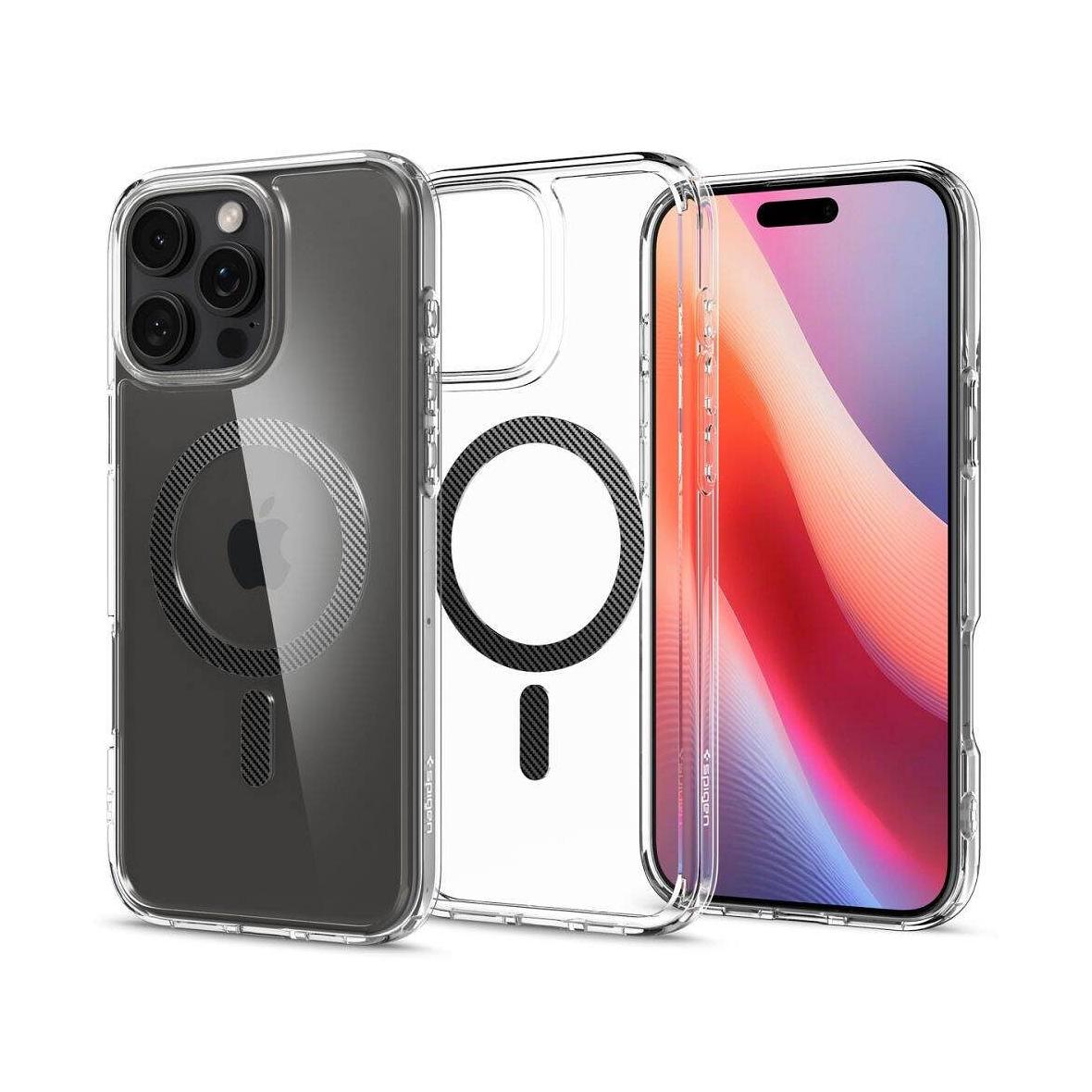 SPIGEN futerał ULTRA HYBRID MAG kompatybilny z MagSafe do IPHONE 16 Pro Max carbon fiber