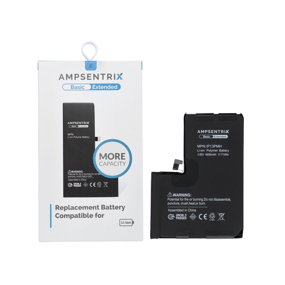 AmpSentrix Basic bateria do iPhone 13 Pro Max (zwiększona pojemność 4600 mAh)