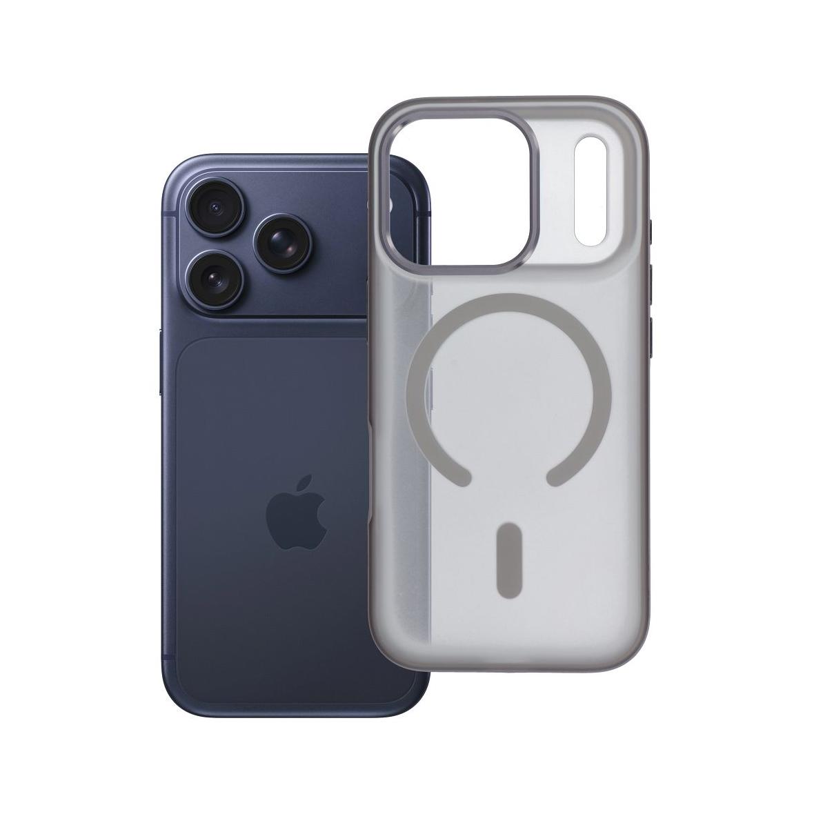 Futerał do iPhone 17 PRO Flexline Mag Cover zgodny z MagSafe szary